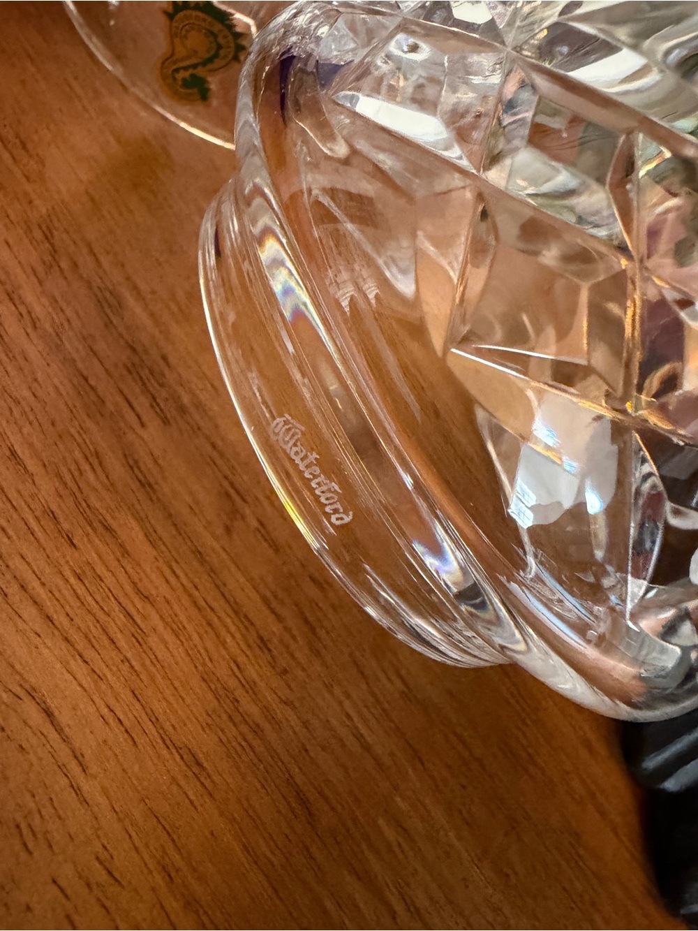 Waterford Crystal Clear Cut-Glass Fairy Lamp - Picture 4 of 4